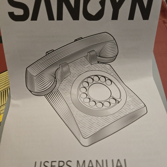 SANGYN Red Rotary Dial Telephone, New In Original Packaging - Picture 6 of 6